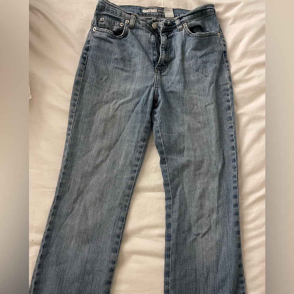 vintage light washed bootcut jeans petite size 6